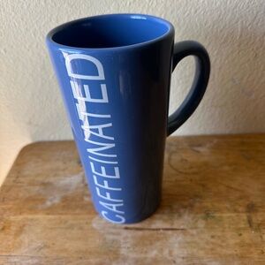 Caffeinated XXL 20oz Blue Ceramic Coffee Mug